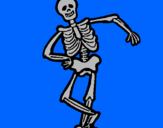 Desenho Esqueleto contente pintado por diogo  90