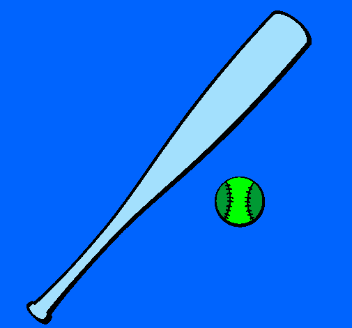 Bastão de basebol e bola