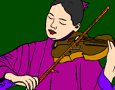 Desenho Violinista pintado por TDCTDJTCDJTCTJCD