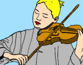 Desenho Violinista pintado por Diélico