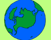 Desenho Planeta terra pintado por leticia3d