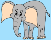 Desenho Elefante feliz pintado por BEATRIZ