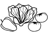 Desenho Verduras pintado por Cris