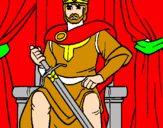 Desenho Cavaleiro rei pintado por ariany