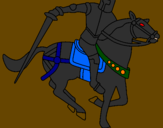 Desenho Cavaleiro a cavalo IV pintado por pedro