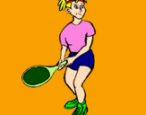 Desenho Rapariga tenista pintado por kettellyn