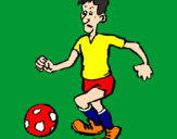 Desenho Jogador de futebol pintado por lucas