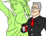 Desenho Estados Unidos da América pintado por pedro