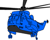 Desenho Helicoptero de resgate pintado por vitor