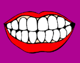 Desenho Boca e dentes pintado por giullia vazquez bassani