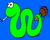 Desenho Serpente cascavel pintado por rebeca