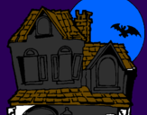 Desenho Casa do mistério pintado por capeta dos inferno isises