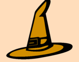 Desenho Chapéu de bruxa pintado por eduardo victorino