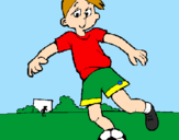 Desenho Jogar futebol pintado por Arthur