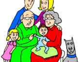 Desenho Família pintado por familia silva