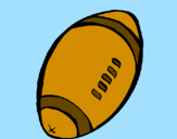 Desenho Bola de futebol americano pintado por laura