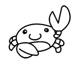 Desenho Acuarel o carangueijo pintado por nana