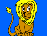 Desenho Leão pintado por AZULZINHO