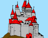 Desenho Castelo medieval pintado por igor bezerra