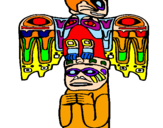 Desenho Totem pintado por leonardo