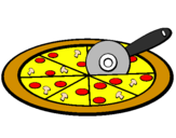Desenho Pizza pintado por elisa