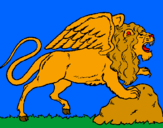 Desenho Leão alado pintado por hiago