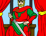 Desenho Cavaleiro rei pintado por jonh