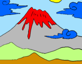 Desenho Monte Fuji pintado por tomas cavaco