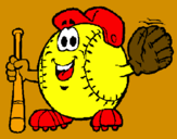 Desenho Bola de basebol pintado por joao carlos