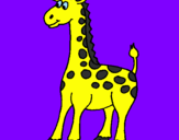 Desenho Girafa pintado por flavia