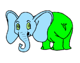 Desenho Elefante pequeno pintado por NADIM45
