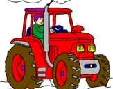 Desenho Tractor em funcionamento pintado por EDUARDO