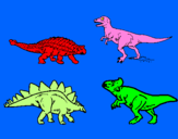 Desenho Dinossauros de terra pintado por marcos