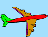 Desenho Avião pintado por davi
