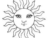 Desenho Sol pintado por sol