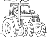 Desenho Tractor em funcionamento pintado por pl