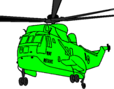 Desenho Helicoptero de resgate pintado por brenda