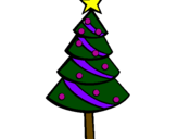 Desenho Árvore de natal II pintado por gabriela
