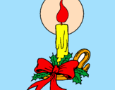 Desenho Vela de natal pintado por Lethycia santos