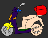 Desenho Ciclomotor pintado por joao victor