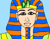Desenho Tutankamon pintado por Marina