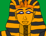 Desenho Tutankamon pintado por clairton