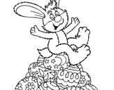 Desenho Coelhinho da Páscoa pintado por Pirilampo