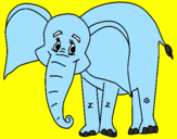 Desenho Elefante feliz pintado por carol