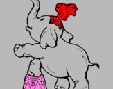 Desenho Elefante pintado por luiza