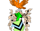 Desenho Escudo de armas e águia pintado por Caique