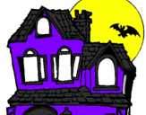 Desenho Casa do mistério pintado por Carolina studart
