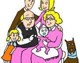 Desenho Família pintado por emliy
