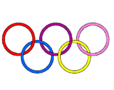 Desenho Argolas dos jogos olimpícos pintado por Bruno