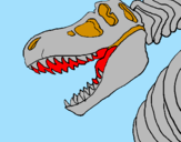 Desenho Esqueleto tiranossauro rex pintado por lucas   f